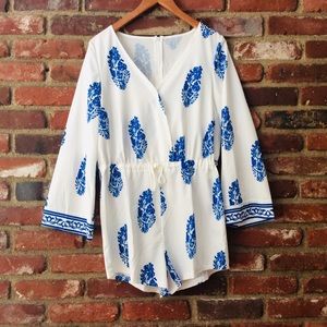 Half Flared Sleeved Romper